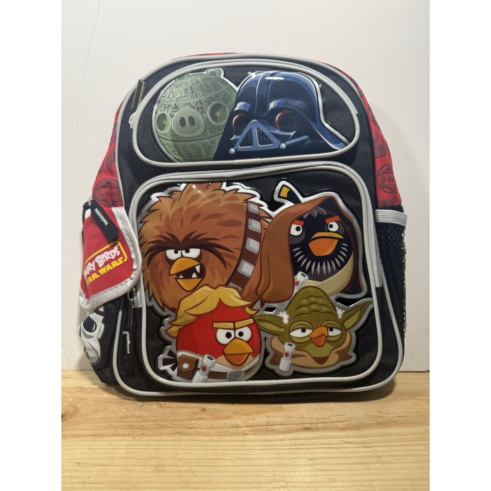 12" Angry Birds Star Wars Space Backpack with three main compartments-Brand New